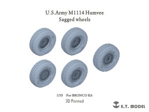 画像1: E.T.MODEL[P35-173]1/35 現用 アメリカ M1114ハンヴィー 自重変形タイヤセット(ブロンコ用) (1)
