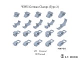 E.T.MODEL[P35-278]1/35 WWII ドイツ クランプセット タイプ2(160個入)