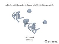 E.T.MODEL[P35-288]1/35 WWII アメリカ M8グレイハウンド/M20高速偵察車用ライト/ライトガードセット