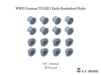 E.T.MODEL[P35-295]1/35 WWII ドイツ タイガーI初期型 転輪ハブ(16個入)