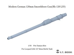 画像1: E.T.MODEL[P35-344]1/35 現用 ドイツ レオパルド2A6/A7主力戦車 120mm Rh-120 L/55滑腔砲 砲身(タミヤ用) (1)