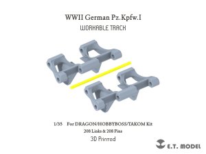 画像1: E.T.MODEL[P35-400]1/35 WWII ドイツ I号戦車用可動履帯(ドラゴン/ホビーボス/タコム用) (1)