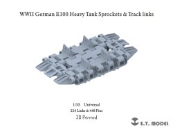 画像1: E.T.MODEL[P35-425]1/35 WWII ドイツ E-100超重戦車 起動輪&履帯セット