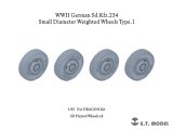 E.T.MODEL[P35-101]1/35 WWII ドイツ重装甲車Sd.Kfz.234用小径ホイール自重変形タイヤセットType.1(3Dプリンター ドラゴン用)