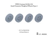 E.T.MODEL[P35-102]1/35 WWII ドイツ重装甲車Sd.Kfz.234用小径ホイール自重変形タイヤセットType.2(3Dプリンター ドラゴン用)