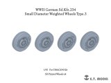 E.T.MODEL[P35-103]1/35 WWII ドイツ重装甲車Sd.Kfz.234用小径ホイール自重変形タイヤセットType.3(3Dプリンター ドラゴン用)