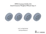 E.T.MODEL[P35-104]1/35 WWII ドイツ重装甲車Sd.Kfz.234用小径ホイール自重変形タイヤセットType.4(3Dプリンター ドラゴン用)