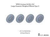 E.T.MODEL[P35-105]1/35 WWII ドイツ重装甲車Sd.Kfz.234用大径ホイール自重変形タイヤセットType.5(3Dプリンター ドラゴン用)