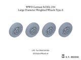 E.T.MODEL[P35-106]1/35 WWII ドイツ重装甲車Sd.Kfz.234用大径ホイール自重変形タイヤセットType.6(3Dプリンター ドラゴン用)