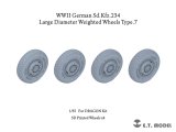 E.T.MODEL[P35-107]1/35 WWII ドイツ重装甲車Sd.Kfz.234用大径ホイール自重変形タイヤセットType.7(3Dプリンター ドラゴン用)