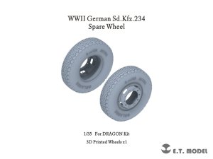 画像1: E.T.MODEL[P35-109]1/35 WWII ドイツSd.Kfz.234スペアタイヤ(3Dプリンター) (1)