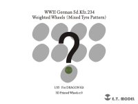 E.T.MODEL[P35-110A]1/35 WWII ドイツSd.Kfz.234用小径ホイール自重変形タイヤパターン混成仕様セット(3Dプリンター)