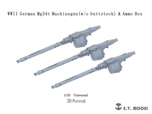画像1: E.T.MODEL[P35-216]1/35 WWII ドイツMG34T機関銃車載型(銃床無し)(3Dプリンター) (1)