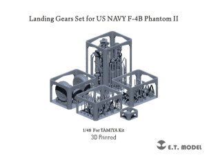 画像1: E.T.MODEL[P48-001]1/48 現用 アメリカ海軍 F-4BファントムII戦闘機 降着装置セット(タミヤ用) (1)