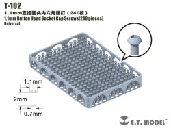 画像1: E.T.MODEL[T-102]汎用 1.1mm径 六角穴付きボタンボルト (240個入)