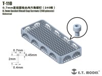 E.T.MODEL[T-110]汎用 0.7mm径 六角穴付きボルト (240個入)