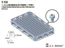 画像1: E.T.MODEL[T-113]汎用 1.3mm径 六角穴付きボルト (160個入)