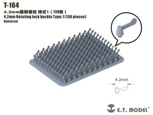 画像1: E.T.MODEL[T-164]汎用 4.2mm幅 シングルウイングナット タイプ1(130個入) (1)