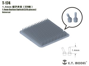 画像1: E.T.MODEL[T-174]汎用 1.4mm高 トグルスイッチ(320個入) (1)