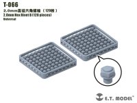 E.T.MODEL[T-066]ディテールパーツ 2.0mm六角リベット(120個入)