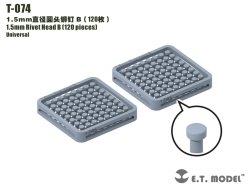 画像1: E.T.MODEL[T-074]ディテールパーツ 1.5mmリベットヘッドB(120個入)