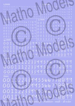 画像1: マソモデル[MH80030]スケールフリー 数字デカール チョークの手書き文字 スモールサイズ
