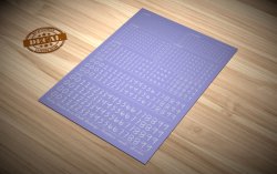 画像3: マソモデル[MH80030]スケールフリー 数字デカール チョークの手書き文字 スモールサイズ