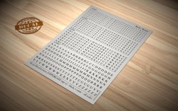 画像3: マソモデル[MH80035]スケールフリー アルファベット大文字デカール タイプ2 黒 1.5-3mmサイズ