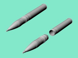 画像2: EUREKA XXL[A-3519]8.8 cm Gr.Patr.39 Hl Kw.K.36 HEAT砲弾、弾薬箱セット (Tiger I用)