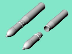画像2: EUREKA XXL[A-3529]7.5 cm Gr.Patr.38 Hl/B Kw.K.40/Stu.K.40 L/43、L/48 HEAT砲弾、 弾薬箱セット(長砲身III号突撃砲、長砲身IV号戦車各型用)