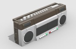 画像1: EUREKA XXL[E-057]1/35 ジオラマ素材 ポータブルラジオカセットプレーヤーセット