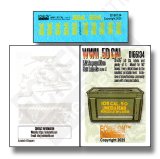 Echelon[D166134]1/16 WWII アメリカ .50口径M2 12.7mm重機関銃弾薬箱用ステンシルセット(スタイル5)