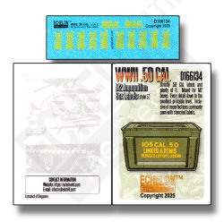 画像1: Echelon[D166134]1/16 WWII アメリカ .50口径M2 12.7mm重機関銃弾薬箱用ステンシルセット(スタイル5)