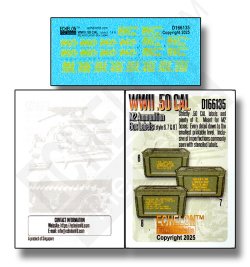 画像1: Echelon[D166135]1/16 WWII アメリカ .50口径M2 12.7mm重機関銃弾薬箱用ステンシルセット(スタイル6/7/8)