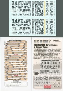 画像1: Echelon[D356023]4ID M1A2 SEP Barrel Names & Bumper Codes