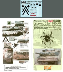 画像1: Echelon[D356049]カナダ軍　レオパルドC2A1 MEXAS用　デカールセット(Part2) (1)