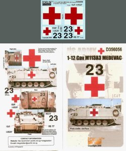 画像1: Echelon[D356056]米　第1大隊第12機構部隊 M113A3救急車両デカールセット