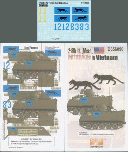 画像1: Echelon[D356090]第２－第８機械化歩兵部隊用 M113A1(ベトナム戦)デカールセット (1)