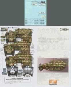画像1: Echelon[D356094]ライプシュタンデルテ所属 Sd.Kfz.251/7 Ausf.Cデカールセット (1)