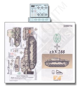 画像1: Echelon[D356114]z.b.v(特殊部隊) 288のIII号突撃砲D型-北アフリカ デカールセット (1)