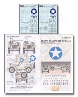 画像1: Echelon[D356130]北アフリカのジープ　デカールセット