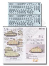 Echelon[D356136]LSSAHの中戦車砲塔番号デカールセットクルクス　１９４３