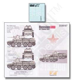 画像1: Echelon[D356167]BT-7 1937年型 ソ連の戦車エース コプストフ大尉 デカールセット