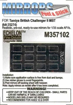 画像1: Echelon[M357102] 英 Challenger II用ミラーセット(Tamiya用)