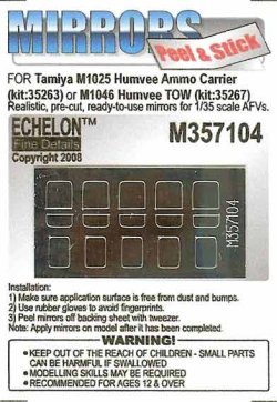 画像1: Echelon[M357104]M1025/M1046 Humvee用ミラーセット (タミヤ用)