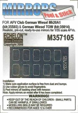 画像1: Echelon[M357105]独 Wiesel Mk20A1&TOWミラーセット (AFV Club用)
