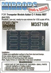 画像1: Echelon[M357106]イタリア C-1 Ariete MBTミラーセット (Trumpeter用) (1)