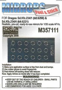 Echelon[M357111]独 sd.kfz.234/1、sd.kfz.234/4用ミラーセット (DML用)