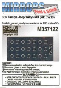 Echelon[M357122]Jeep Willys MB用ミラーセット(タミヤ用)21ケセット