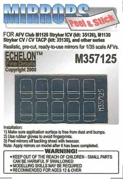 画像1: Echelon[M357125]Stryker ICV/CV/CV TACP用ミラーセット(AFV Club用)
